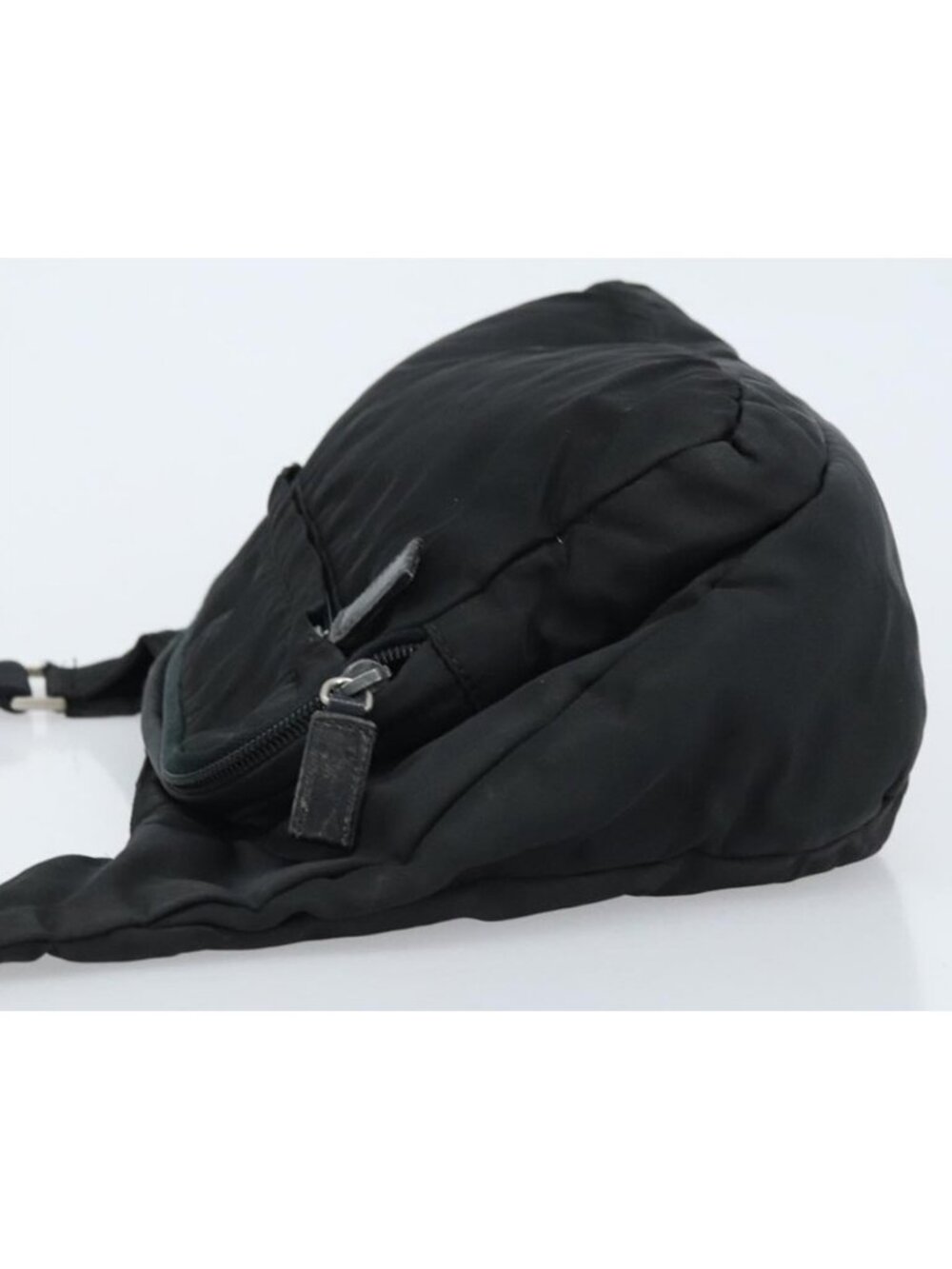 Authentic PRADA Shoulder Bag Nylon Black Silver - Picture 2 of 16